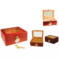 CIGAR HUMIDOR – LARGE GLASS TOP LOCKABLE