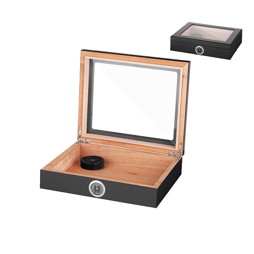 ANGELO CARBON FIBER GLASS TOP HUMIDOR