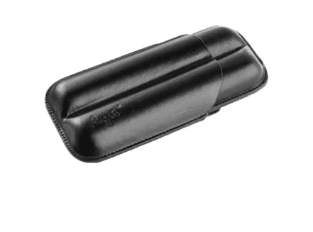 Angelo | Black Leather Telescopic Cigar Holder -2 Cigar